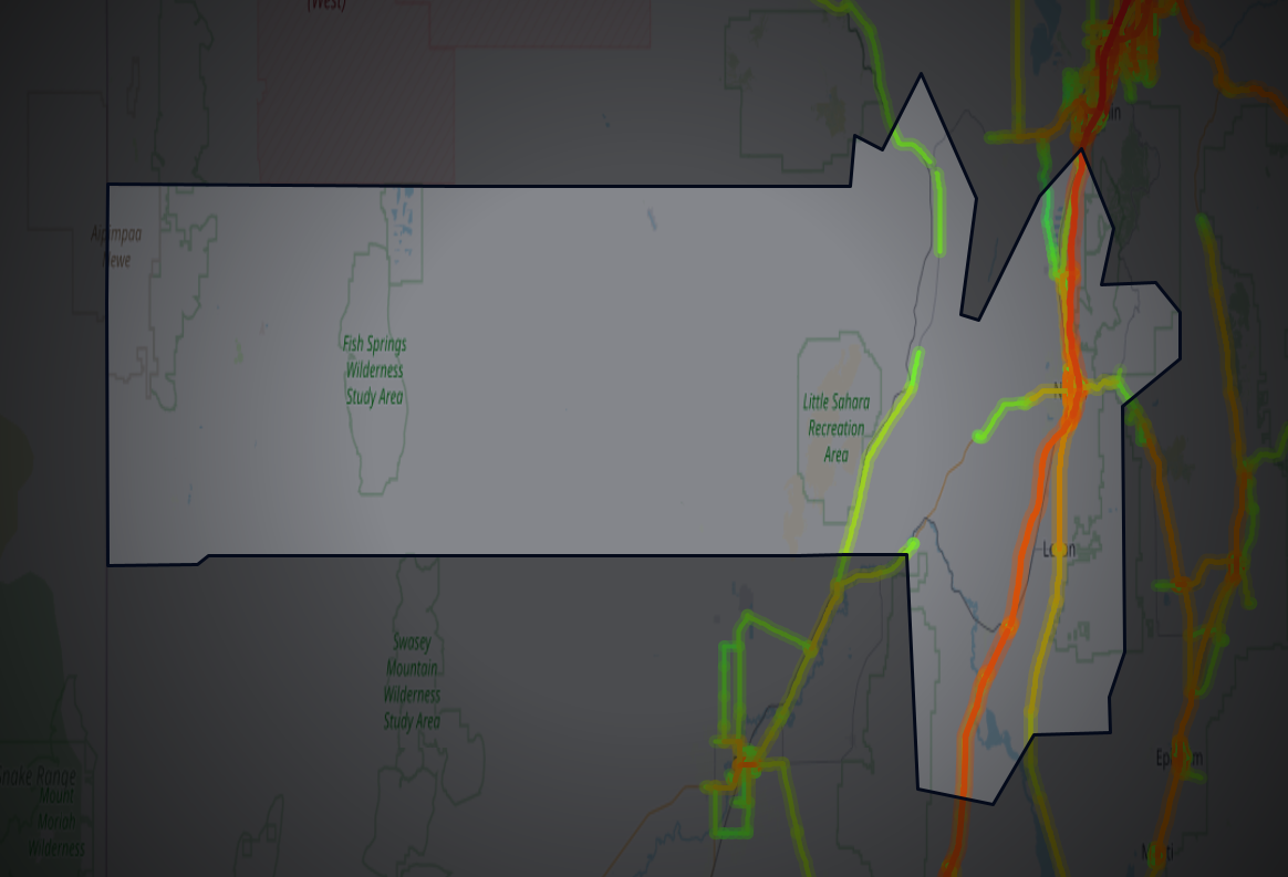 Traffic map of Juab, Utah