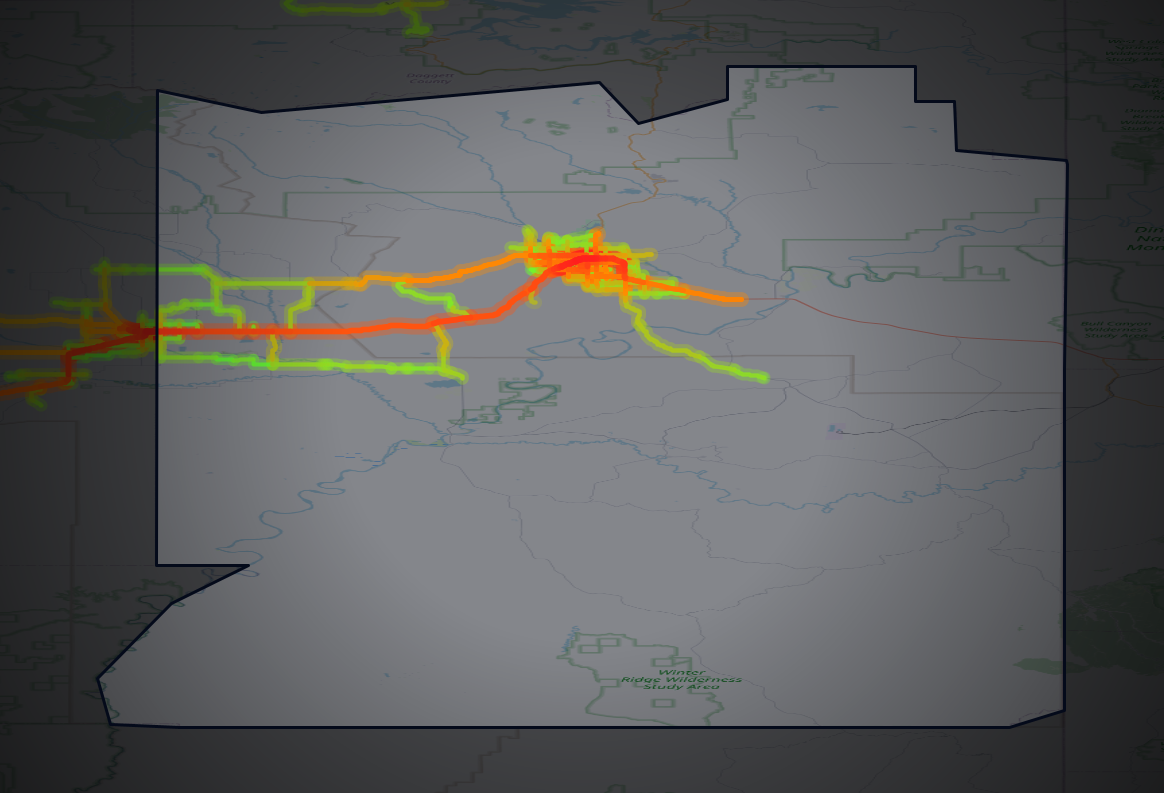 Traffic map of Uintah, Utah