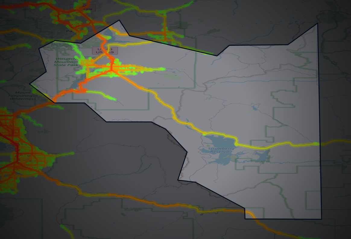 Traffic map of Wasatch, Utah