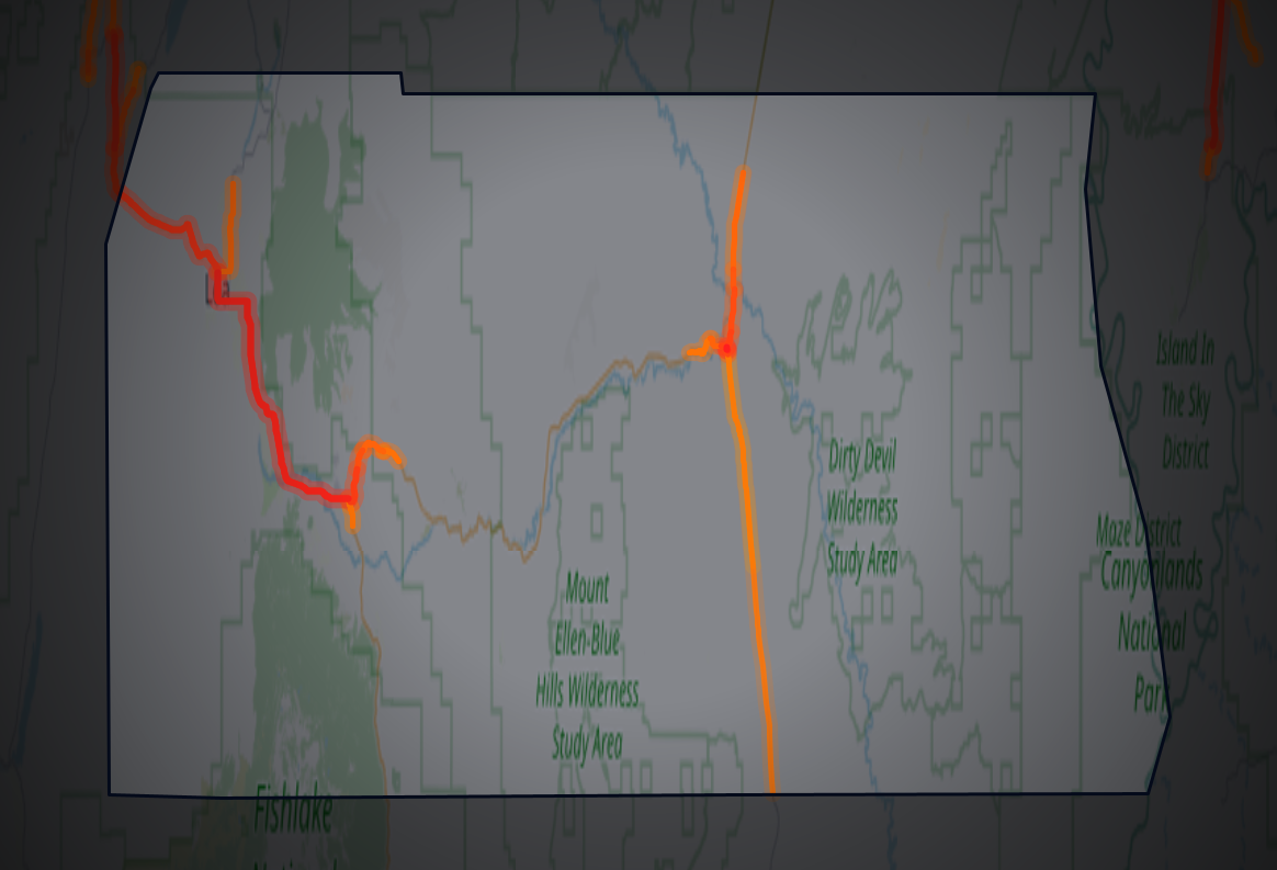 Traffic map of Wayne, Utah