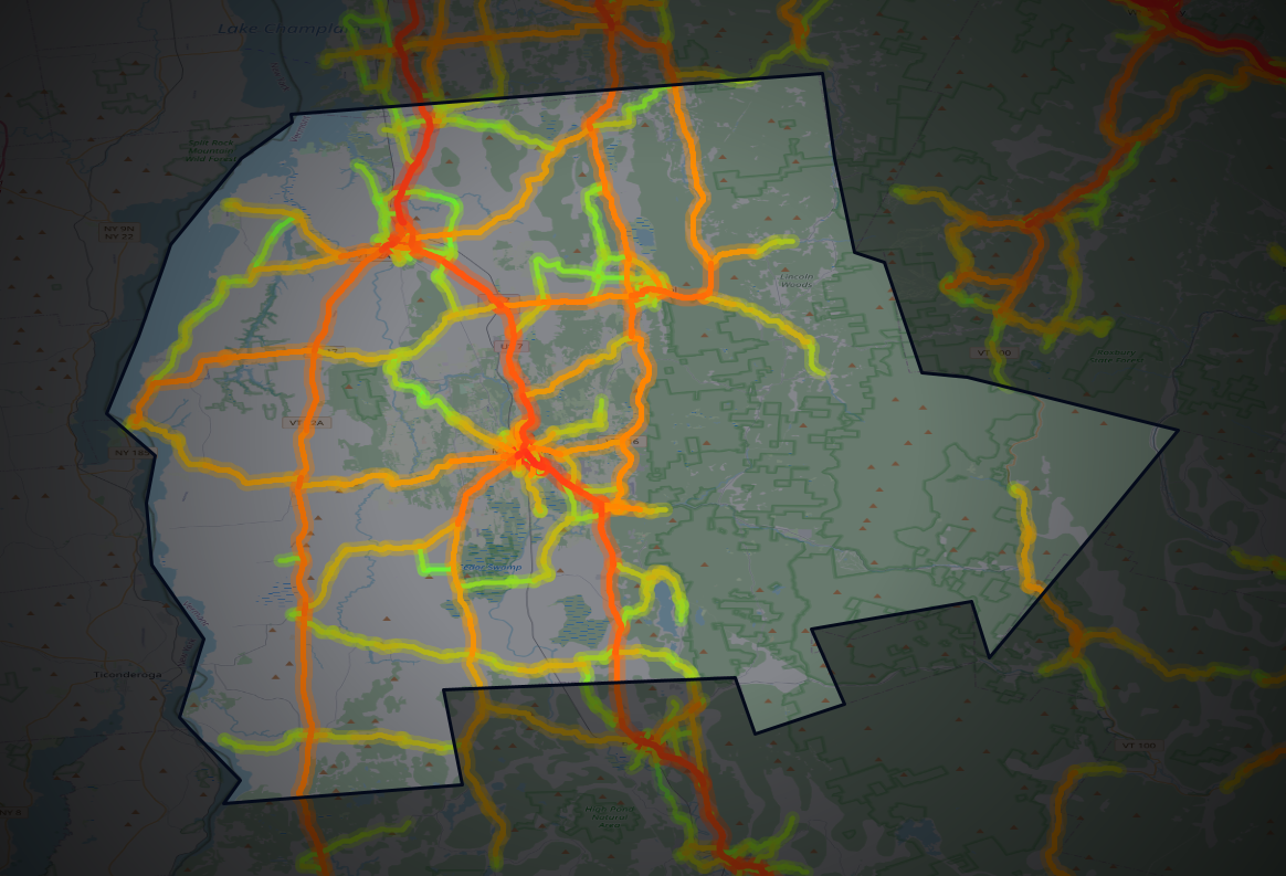 Traffic map of Addison, Vermont