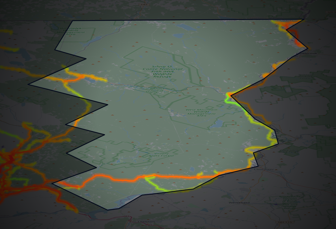 Traffic map of Essex, Vermont