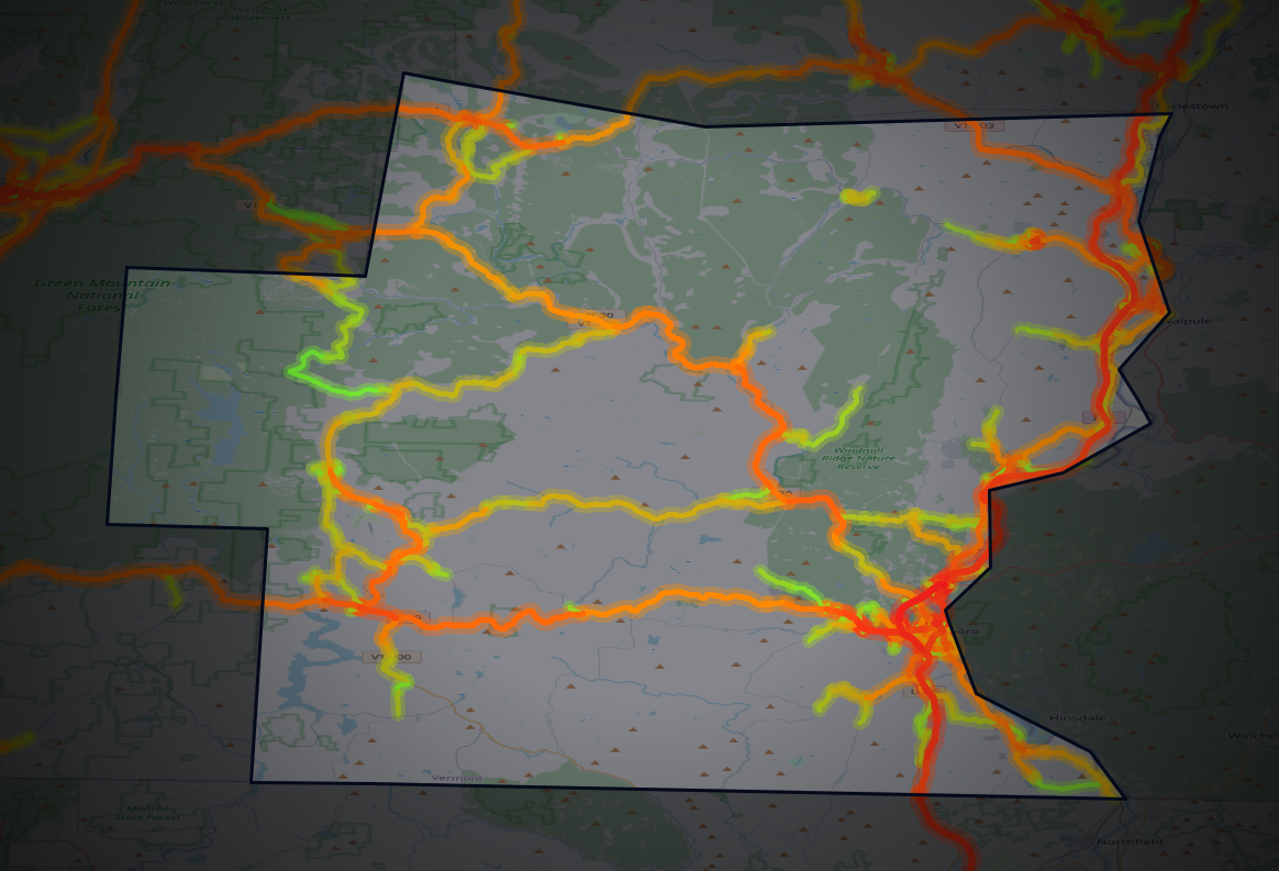 Traffic map of Windham, Vermont