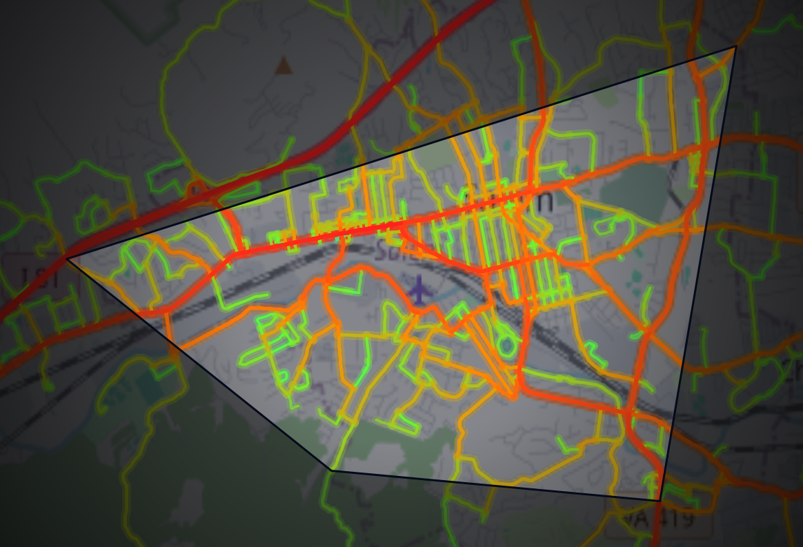 Traffic map of Salem, Virginia
