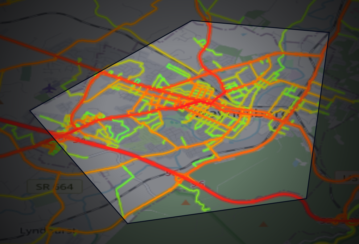 Traffic map of Waynesboro, Virginia