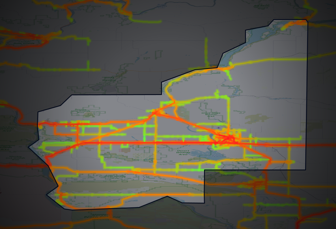 Traffic map of Grant, Washington