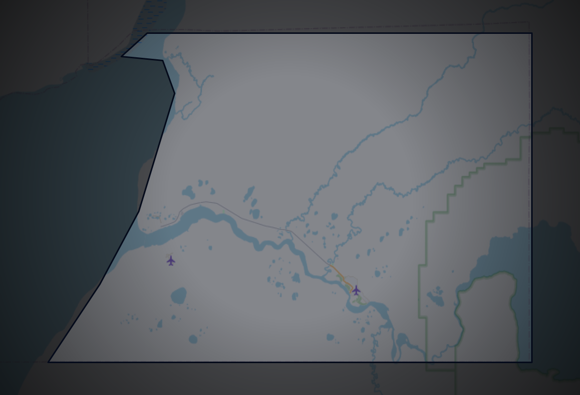 Traffic map of Bristol Bay, Alaska