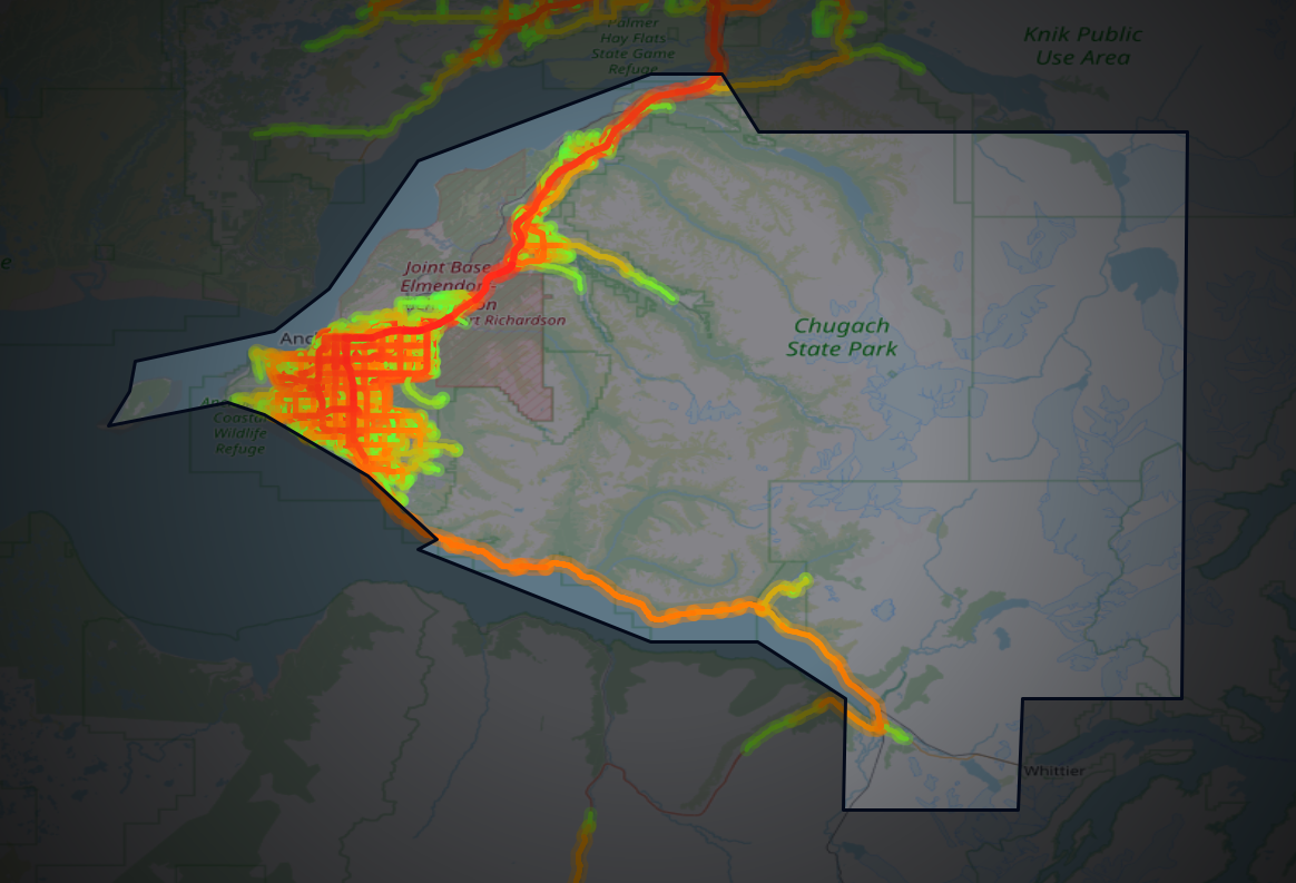 Traffic map of Anchorage, Alaska