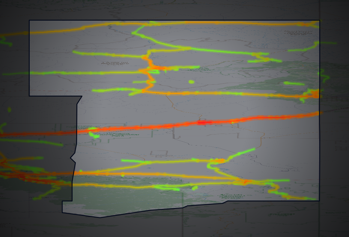 Traffic map of Apache, Arizona