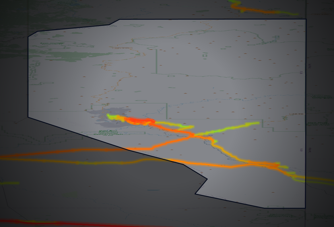 Traffic map of Greenlee, Arizona