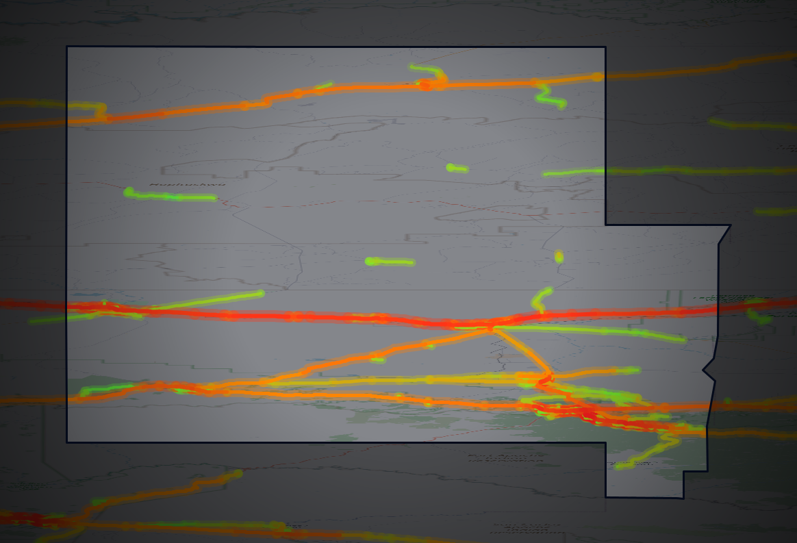Traffic map of Navajo, Arizona