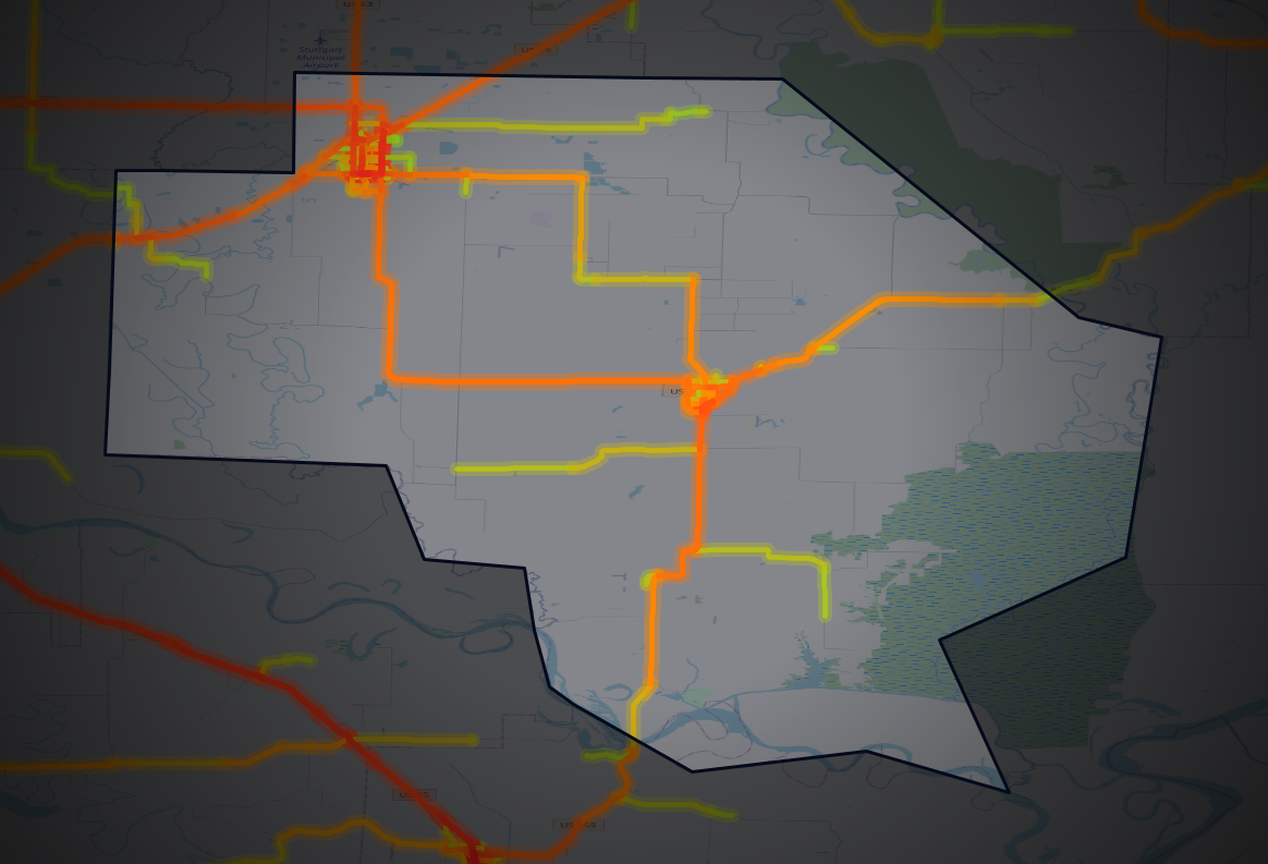 Traffic map of Arkansas, Arkansas
