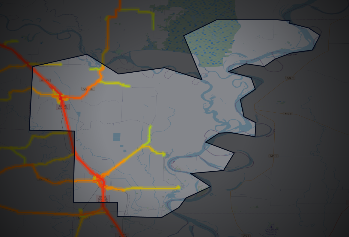 Traffic map of Desha, Arkansas