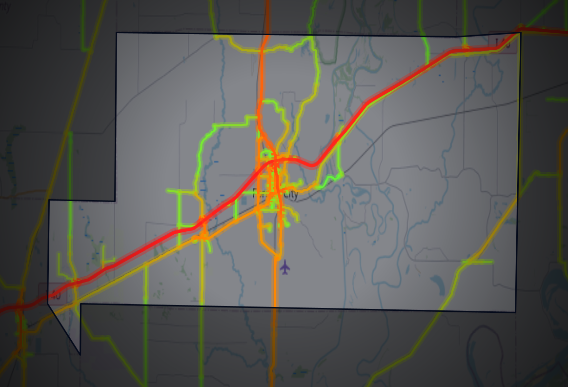 Traffic map of St. Francis, Arkansas