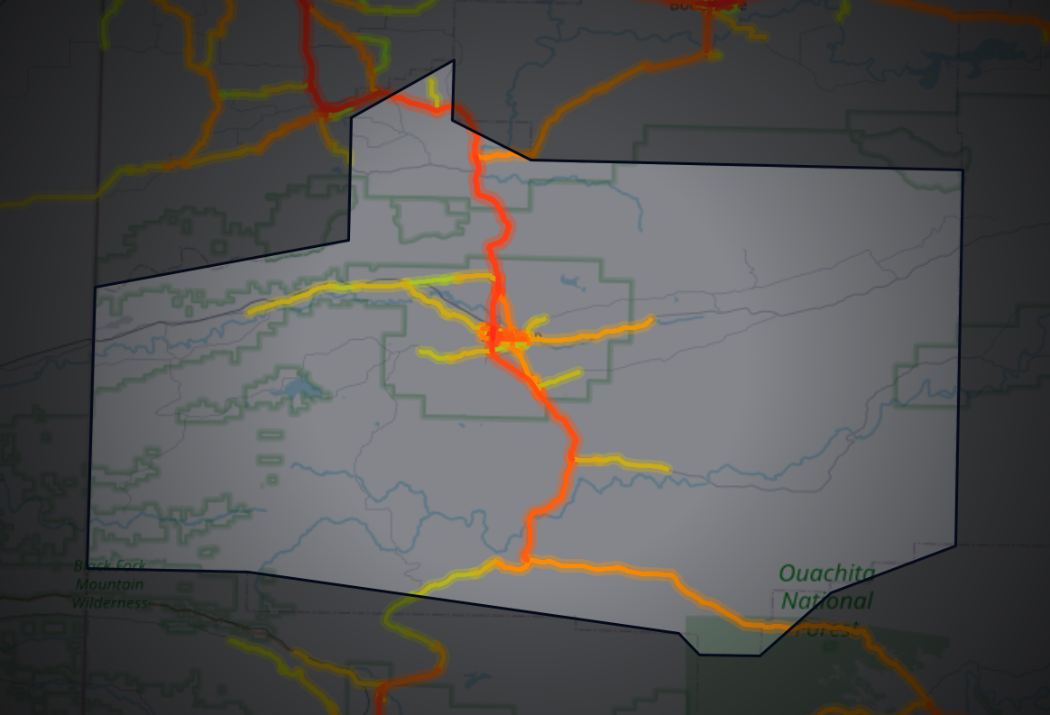 Traffic map of Scott, Arkansas