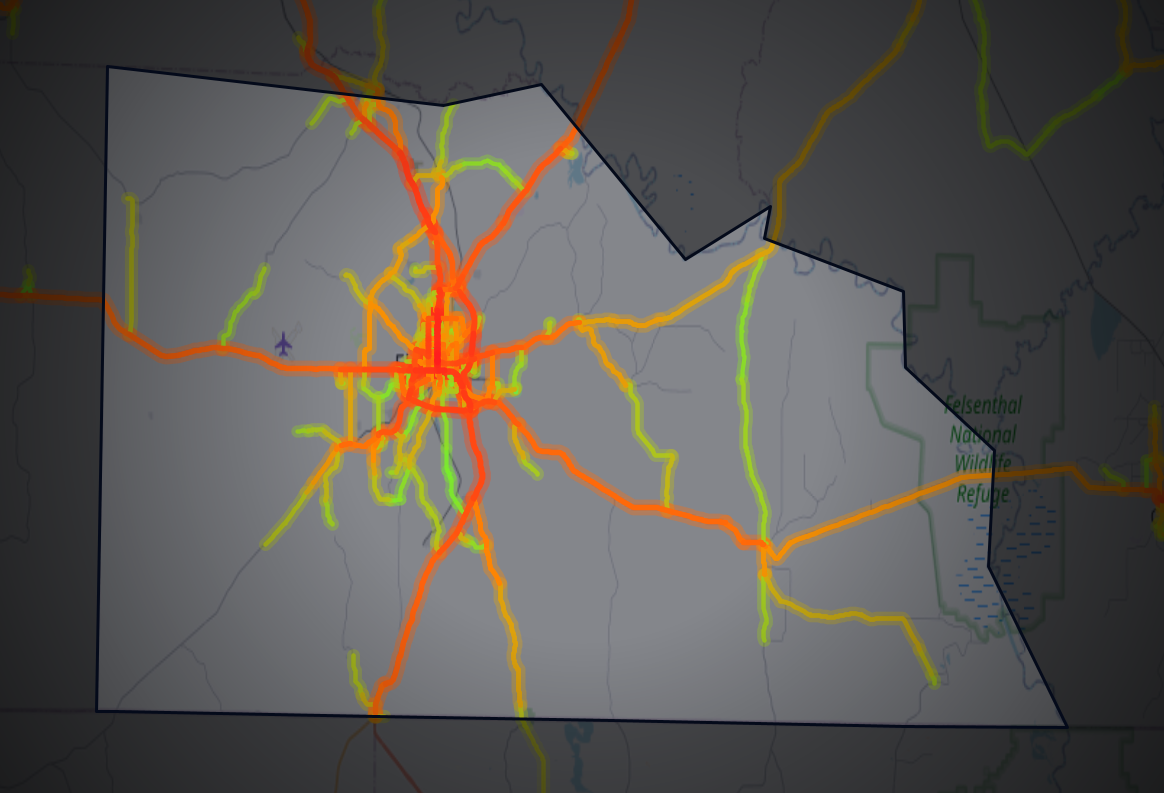 Traffic map of Union, Arkansas