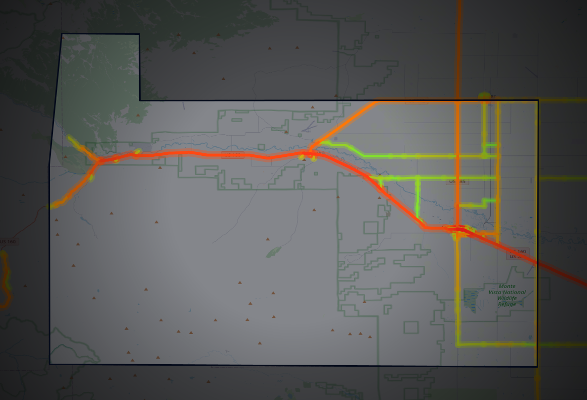 Traffic map of Rio Grande, Colorado