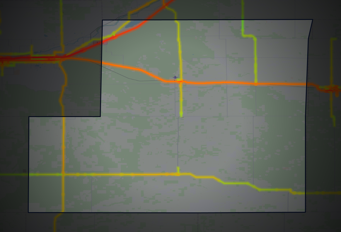 Traffic map of Washington, Colorado
