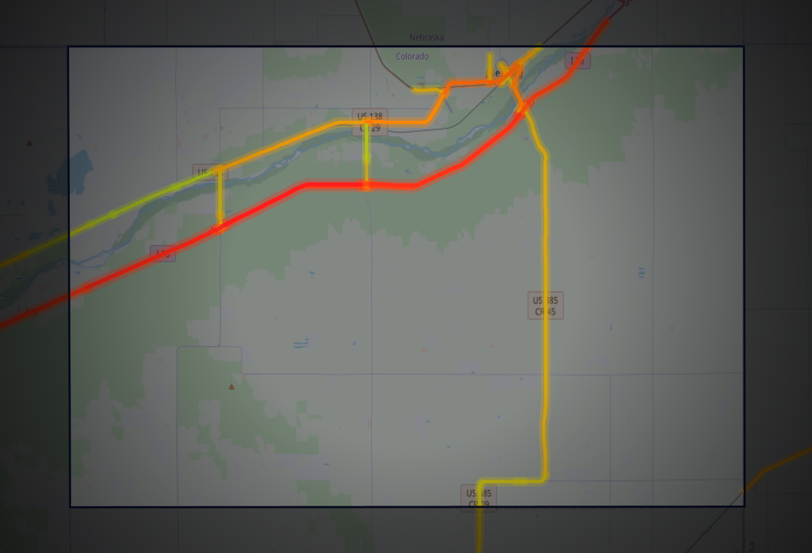 Traffic map of Sedgwick, Colorado
