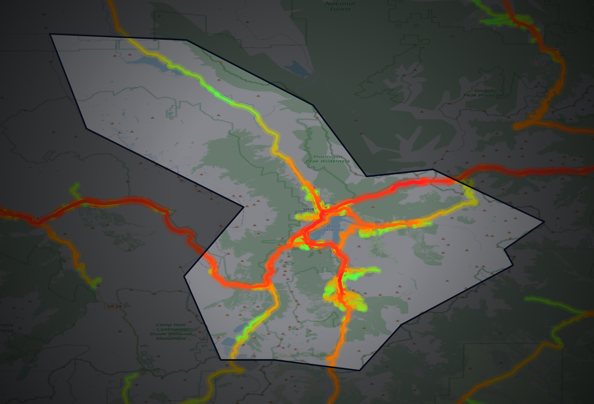 Traffic map of Summit, Colorado