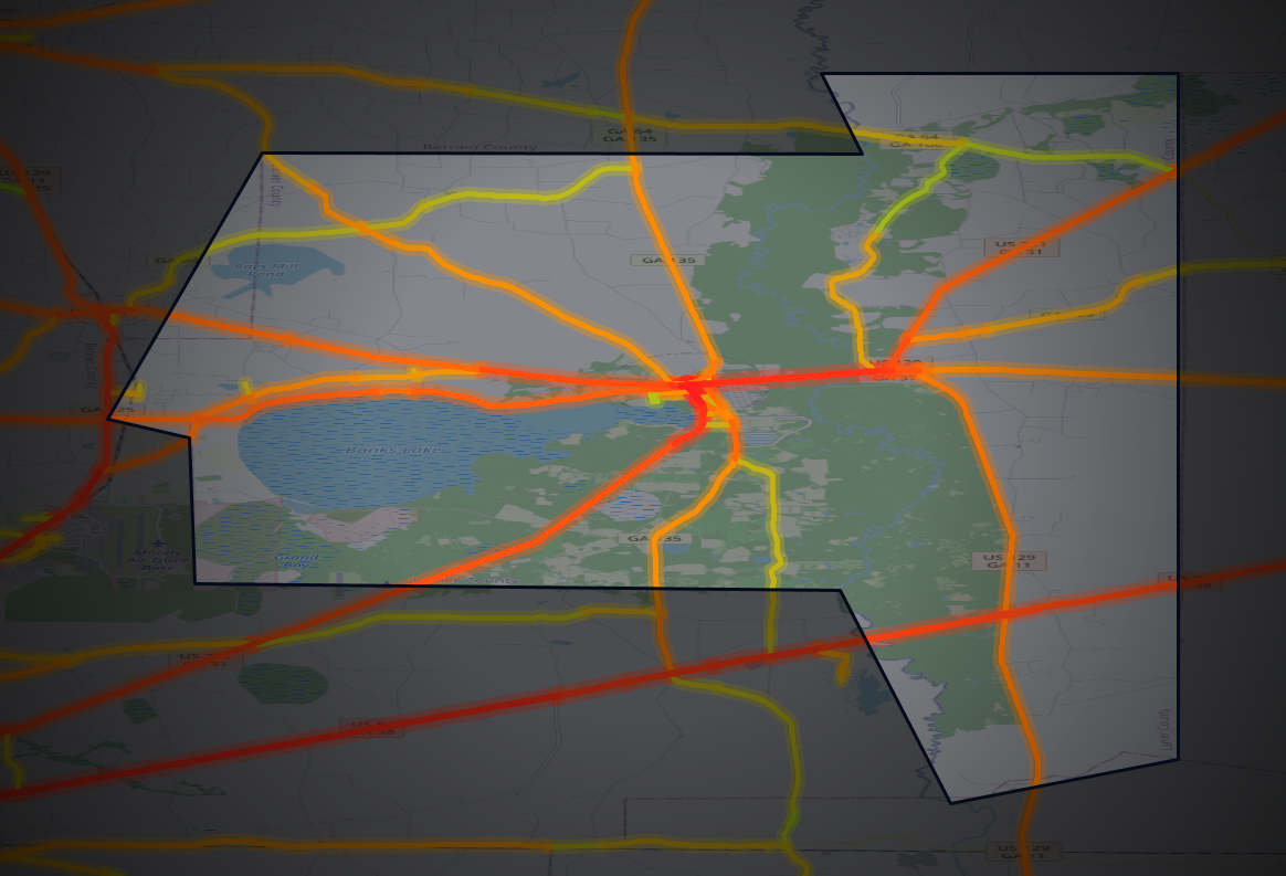 Traffic map of Lanier, Georgia