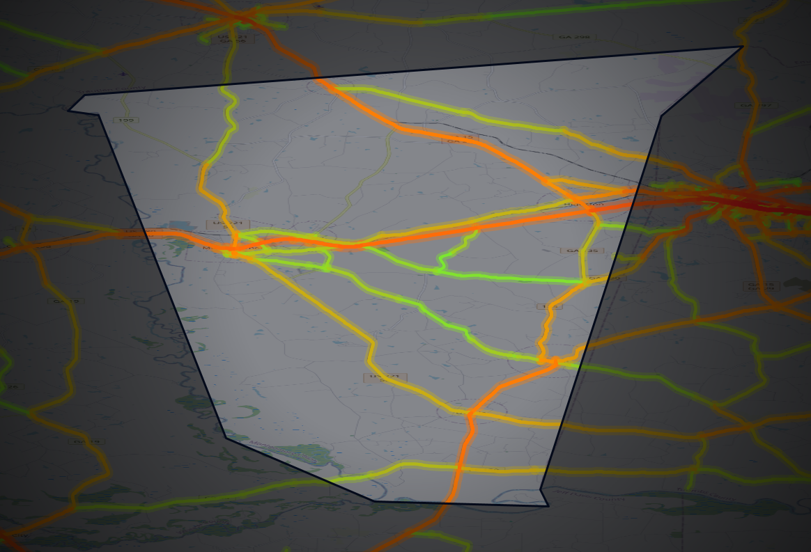 Traffic map of Montgomery, Georgia