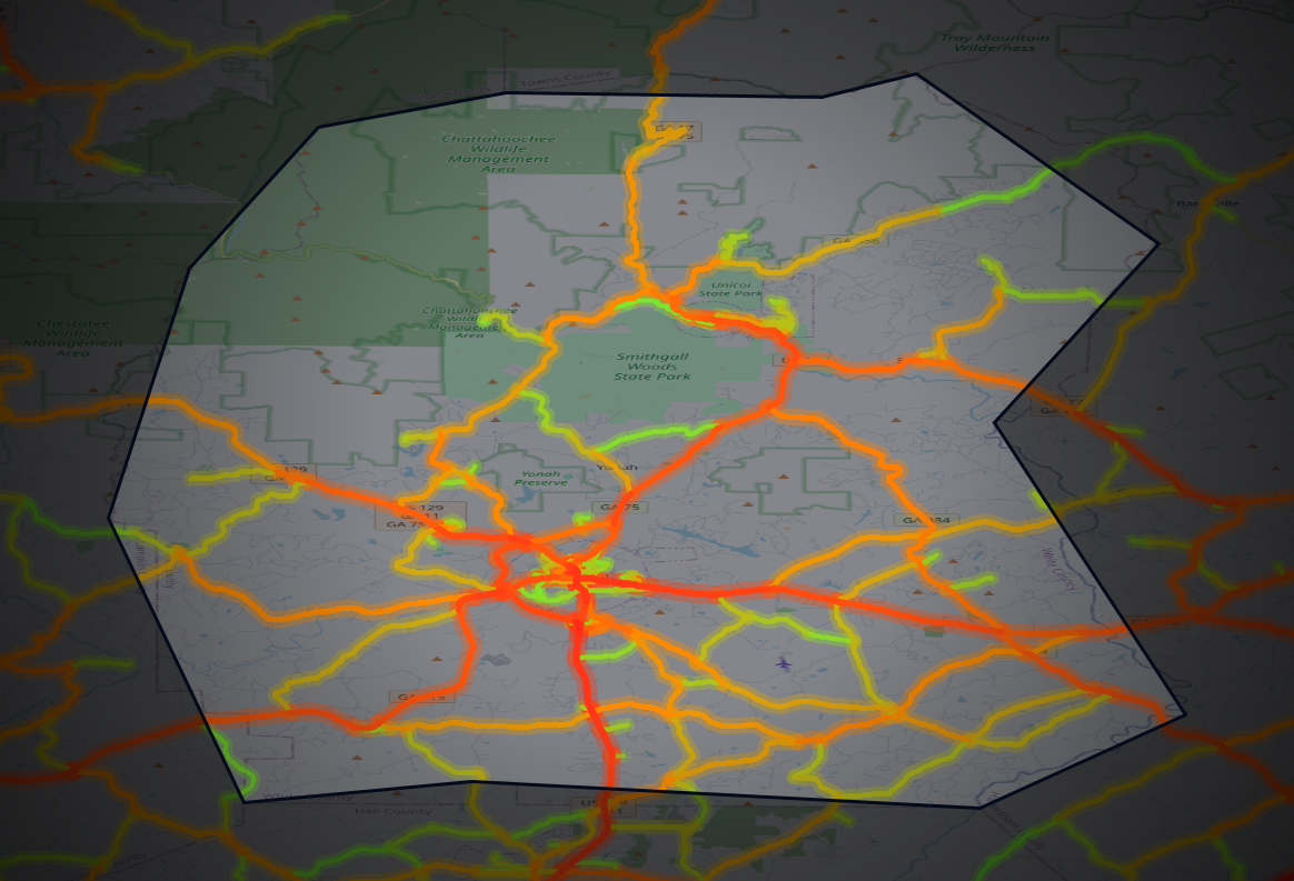 Traffic map of White, Georgia