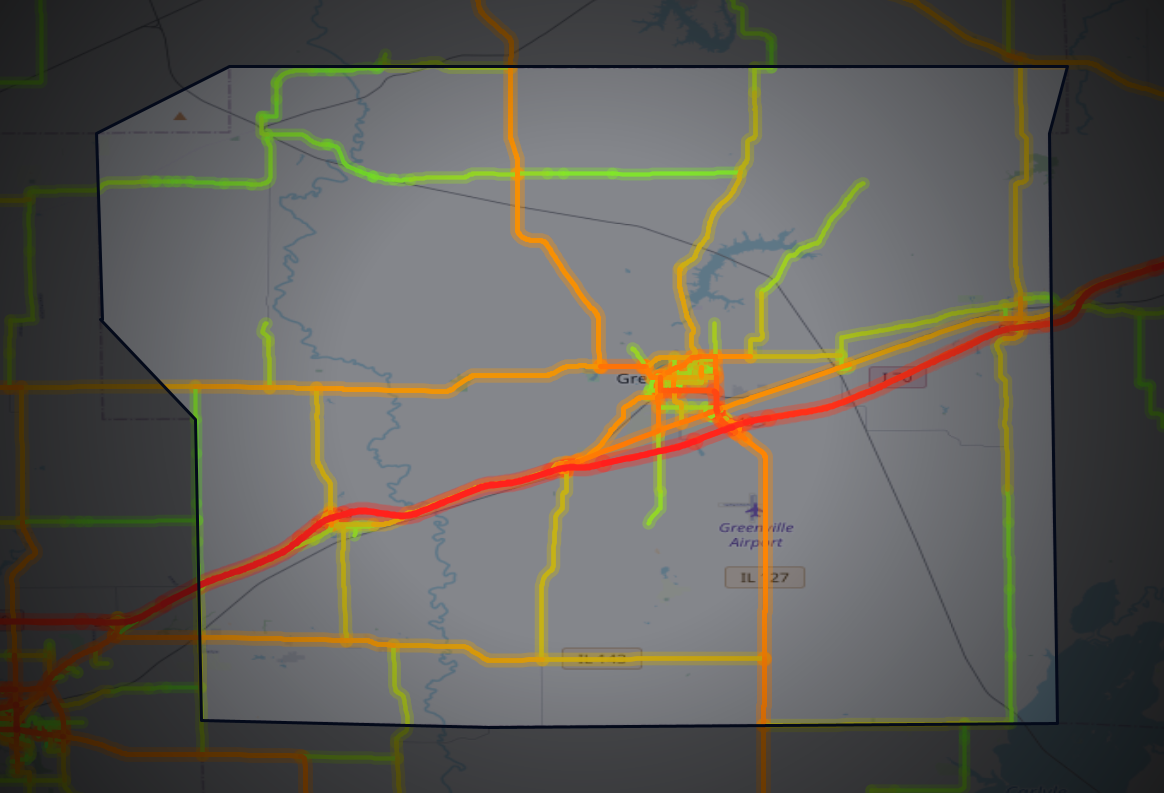 Traffic map of Bond, Illinois
