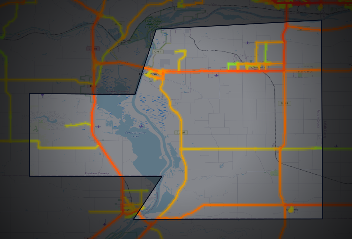 Traffic map of Putnam, Illinois