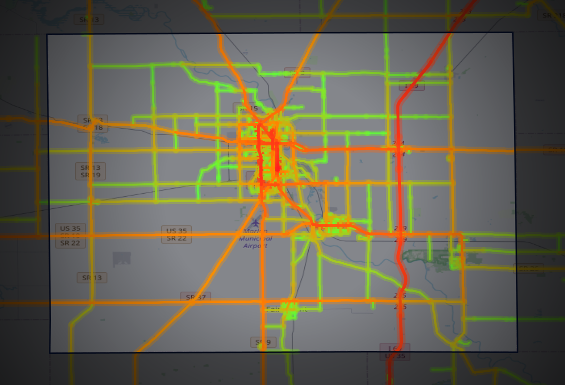 Traffic map of Grant, Indiana