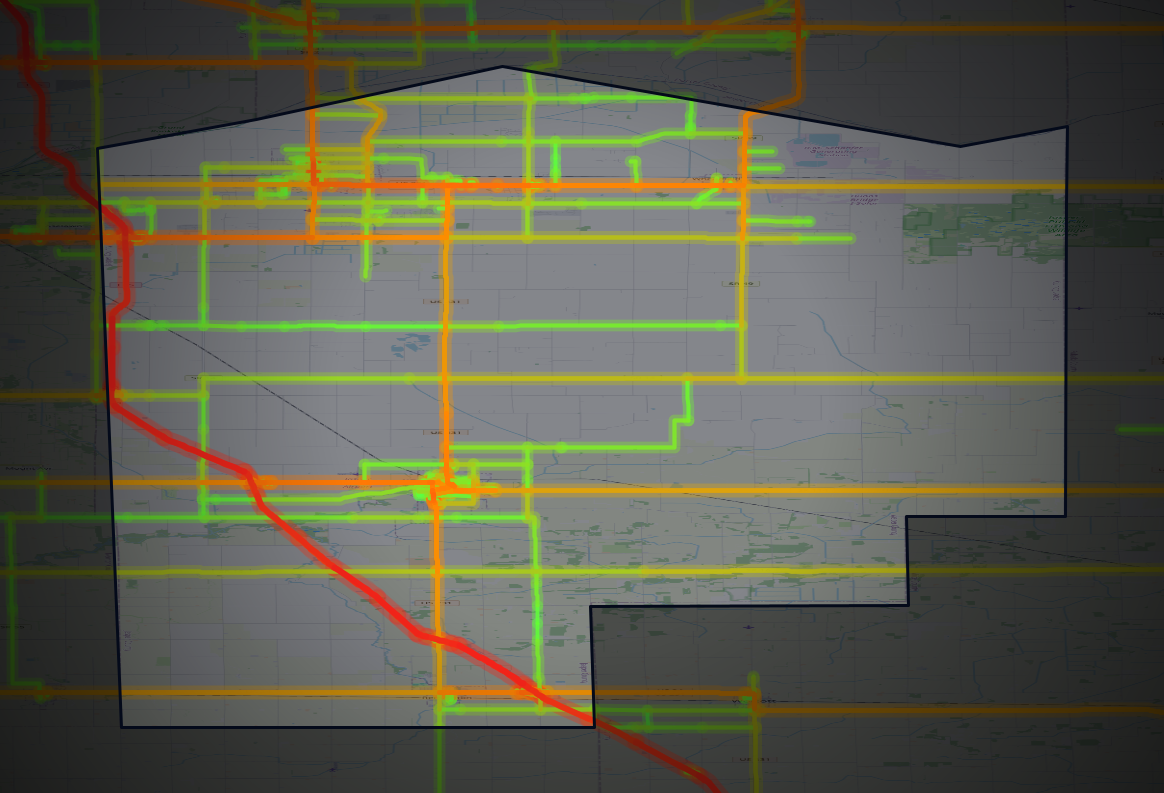 Traffic map of Jasper, Indiana