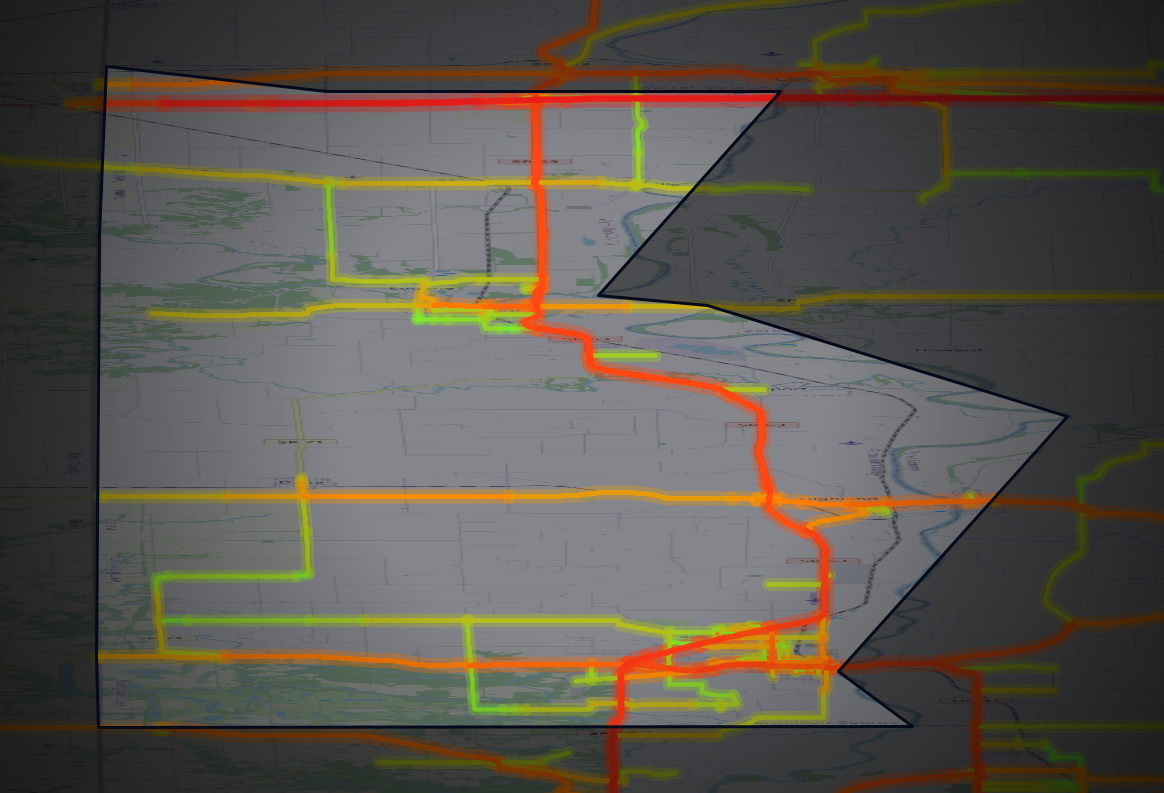 Traffic map of Vermillion, Indiana