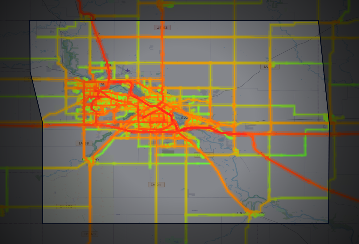 Traffic map of Black Hawk, Iowa