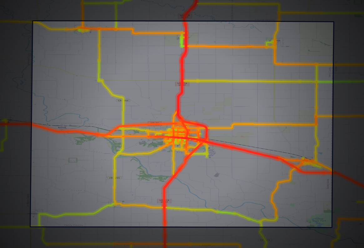 Traffic map of Henry, Iowa