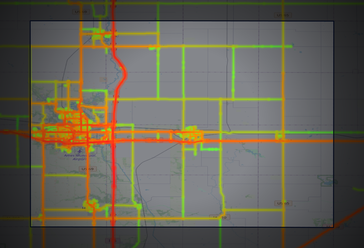 Traffic map of Story, Iowa