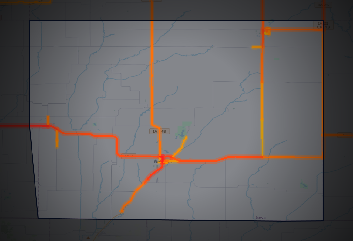 Traffic map of Taylor, Iowa