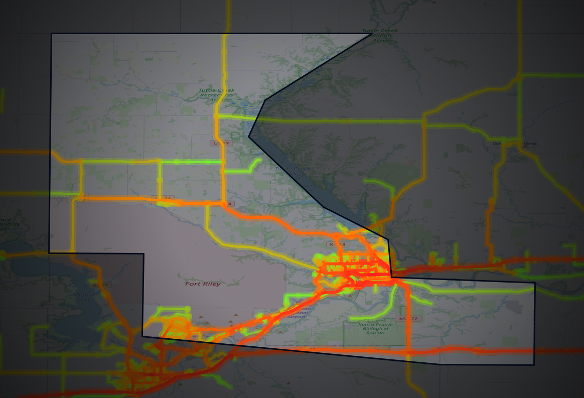 Traffic map of Riley, Kansas