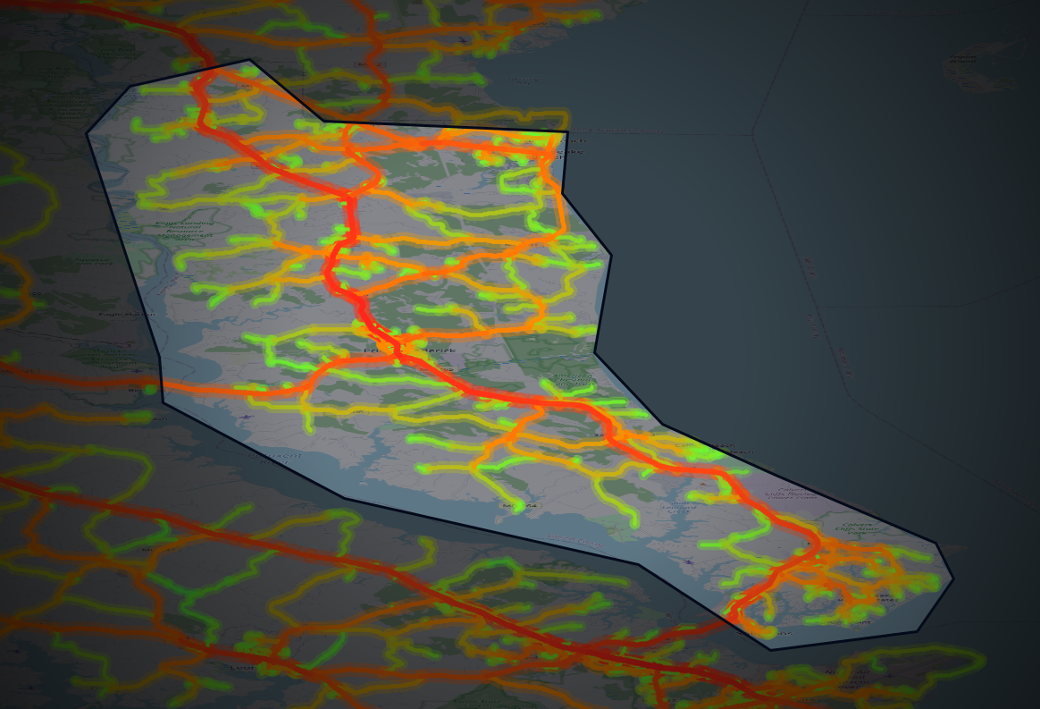 Traffic map of Calvert, Maryland