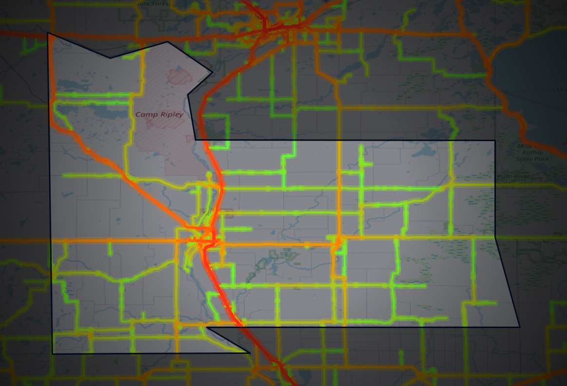 Traffic map of Morrison, Minnesota
