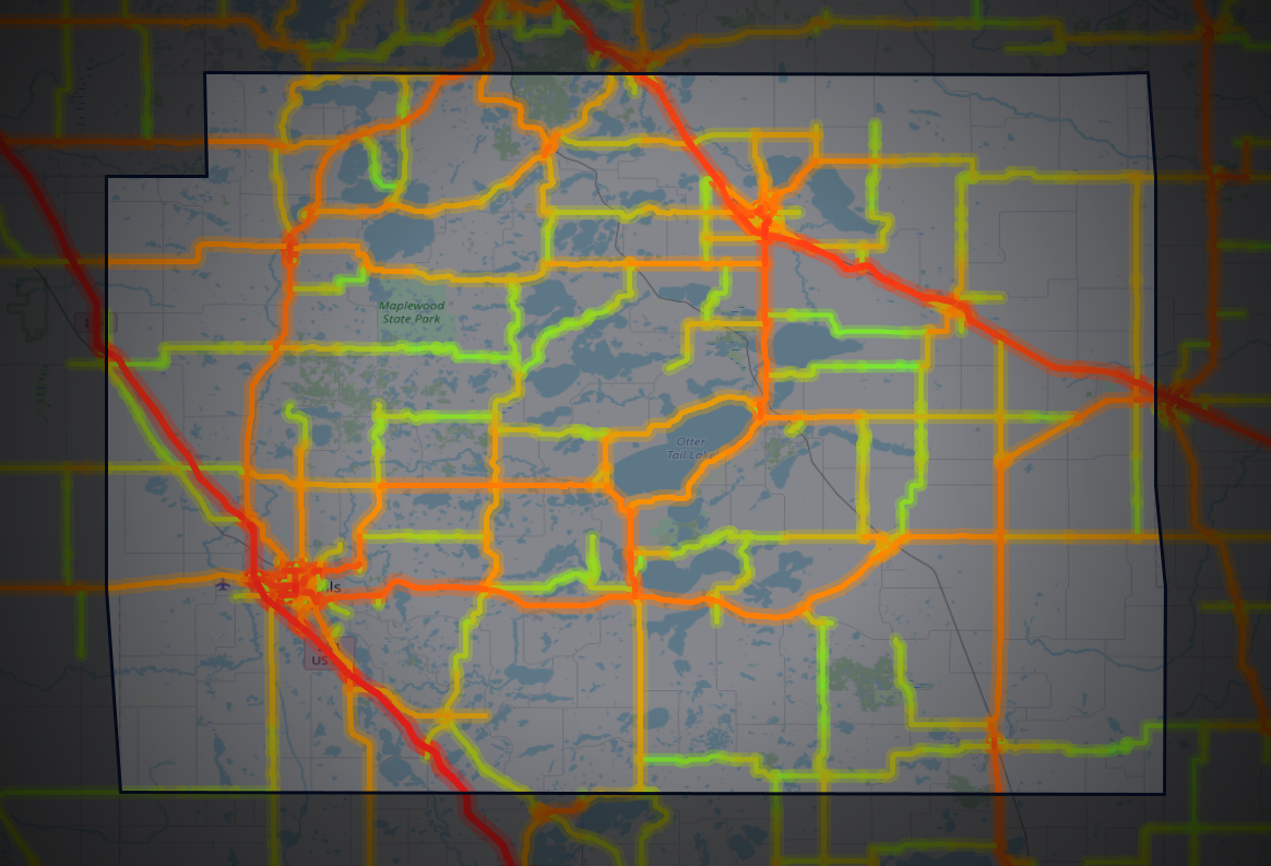 Traffic map of Otter Tail, Minnesota
