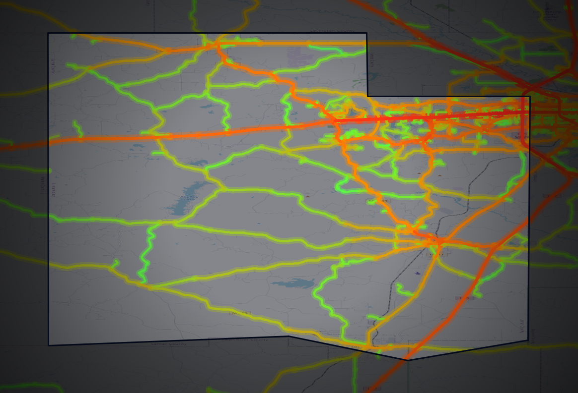 Traffic map of Lamar, Mississippi