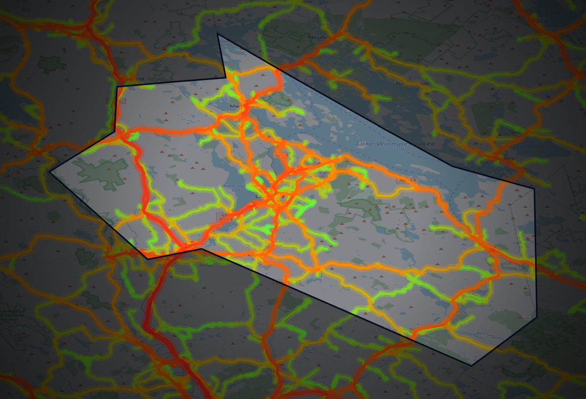 Traffic map of Belknap, New Hampshire