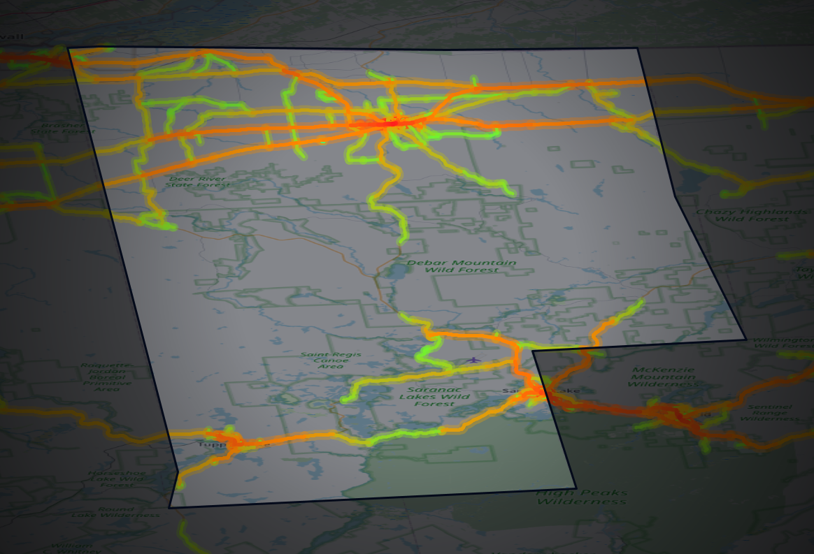 Traffic map of Franklin, New York