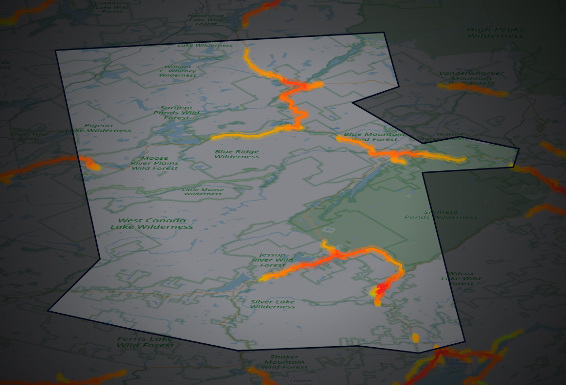 Traffic map of Hamilton, New York