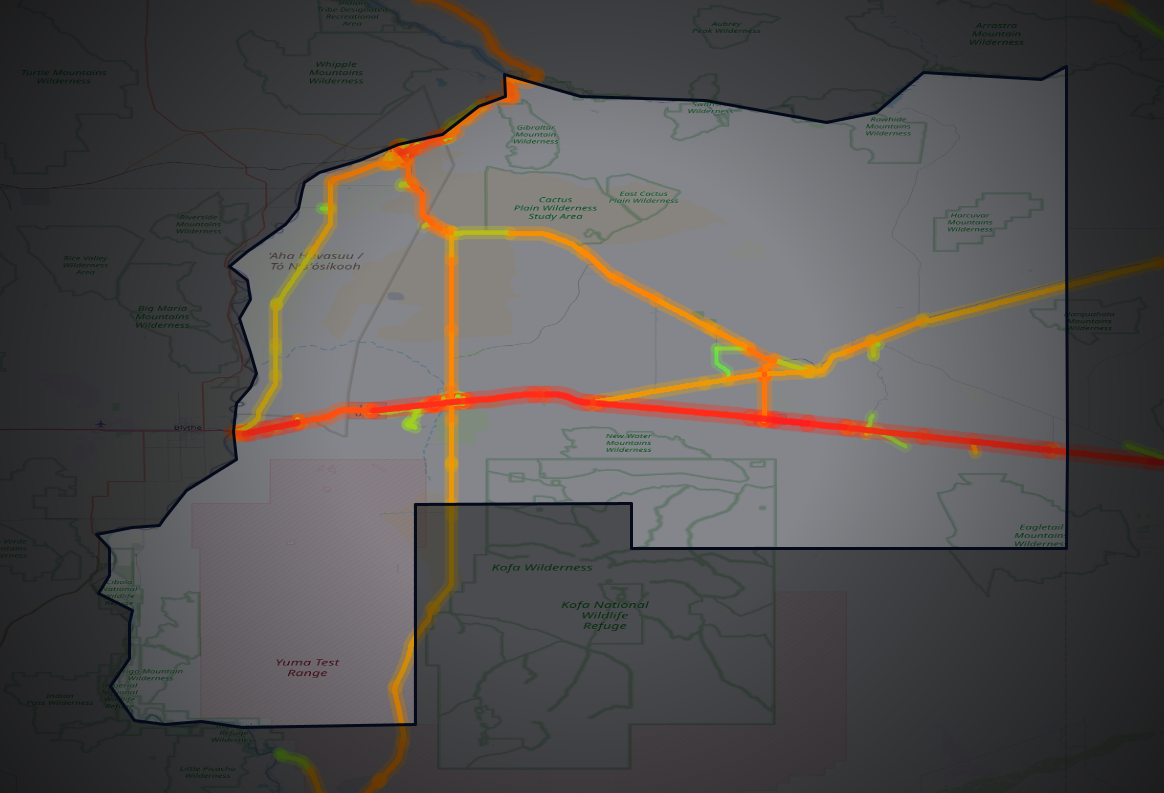Traffic map of La Paz, Arizona