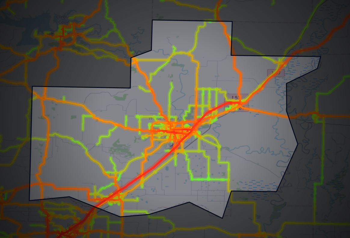 Traffic map of White, Arkansas