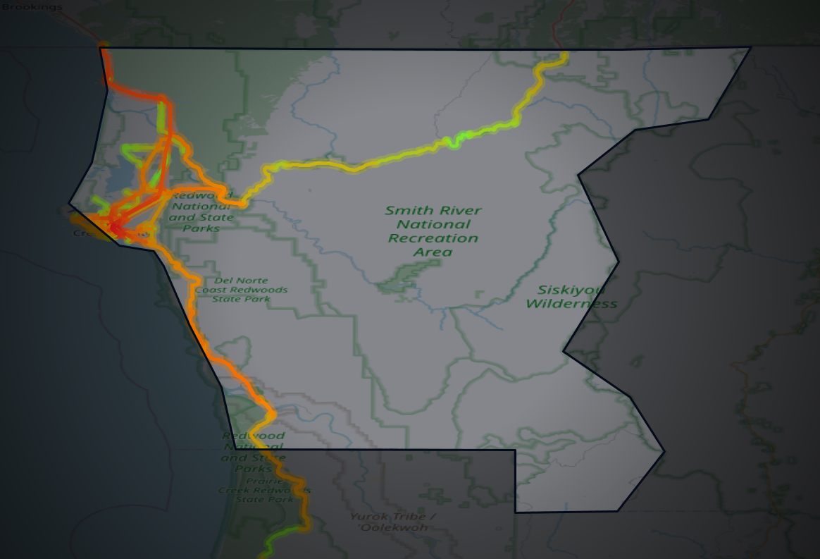 Traffic map of Del Norte, California