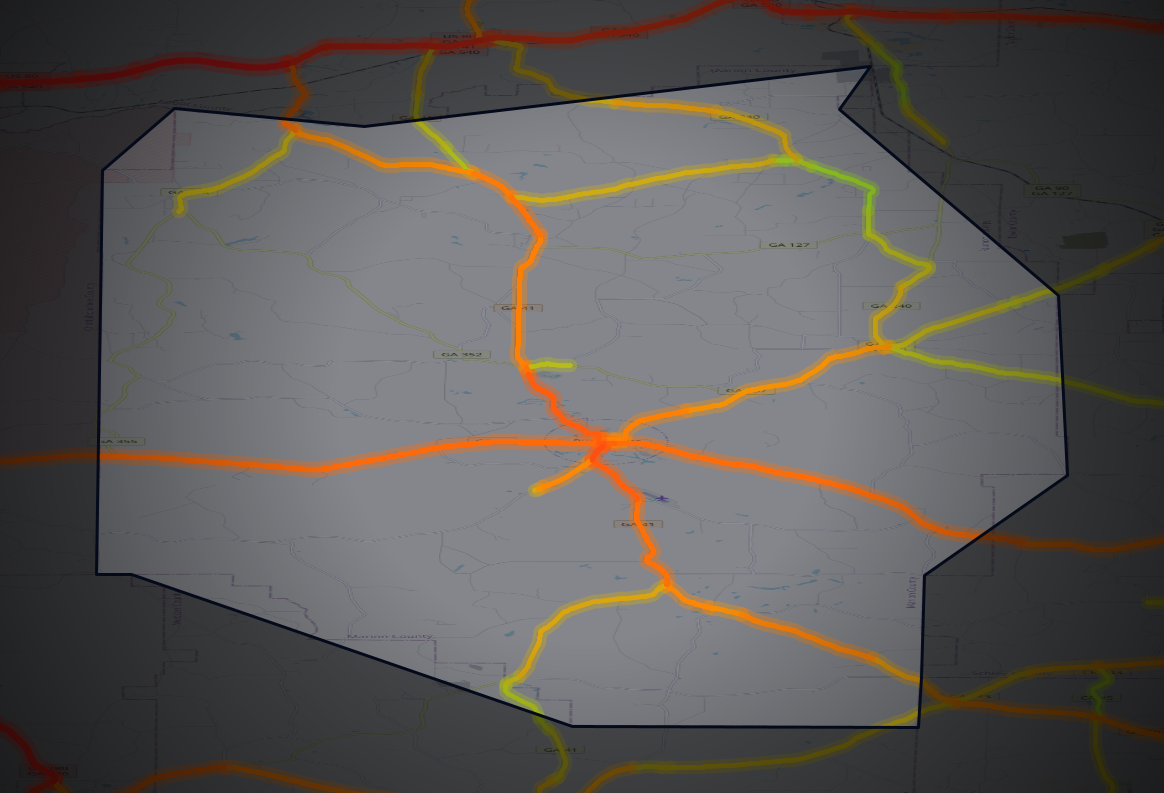 Traffic map of Marion, Georgia