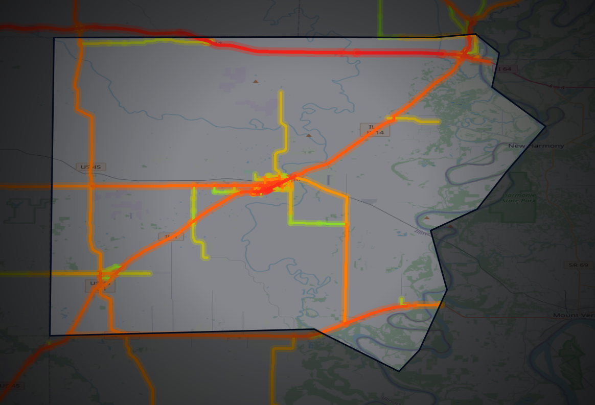 Traffic map of White, Illinois