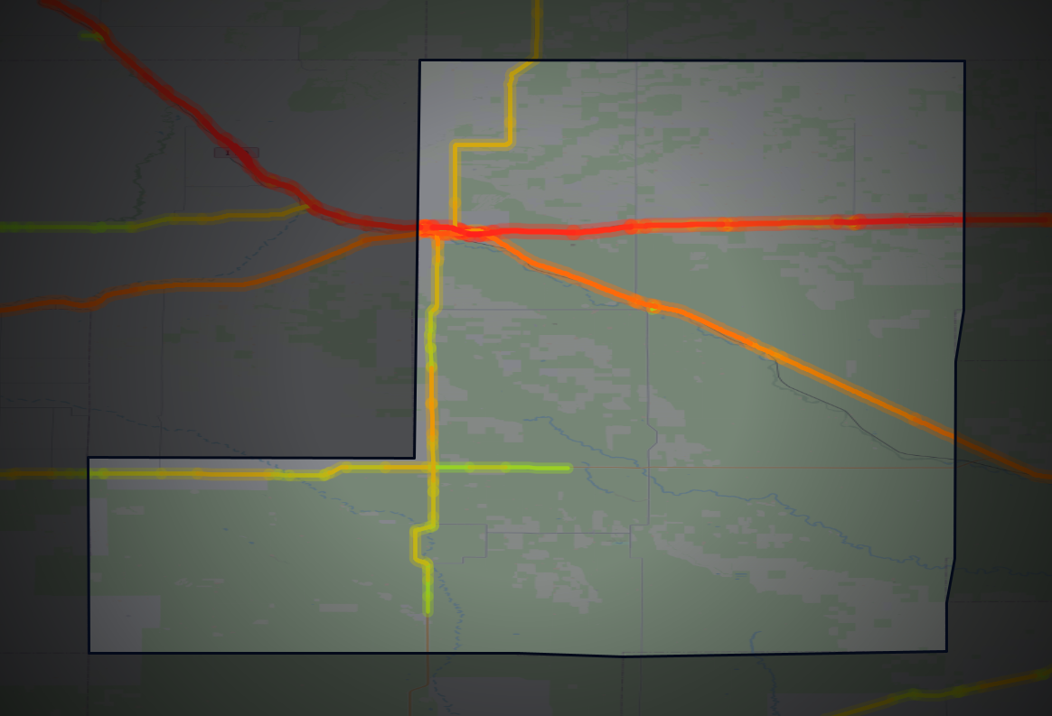 Traffic map of Lincoln, Colorado